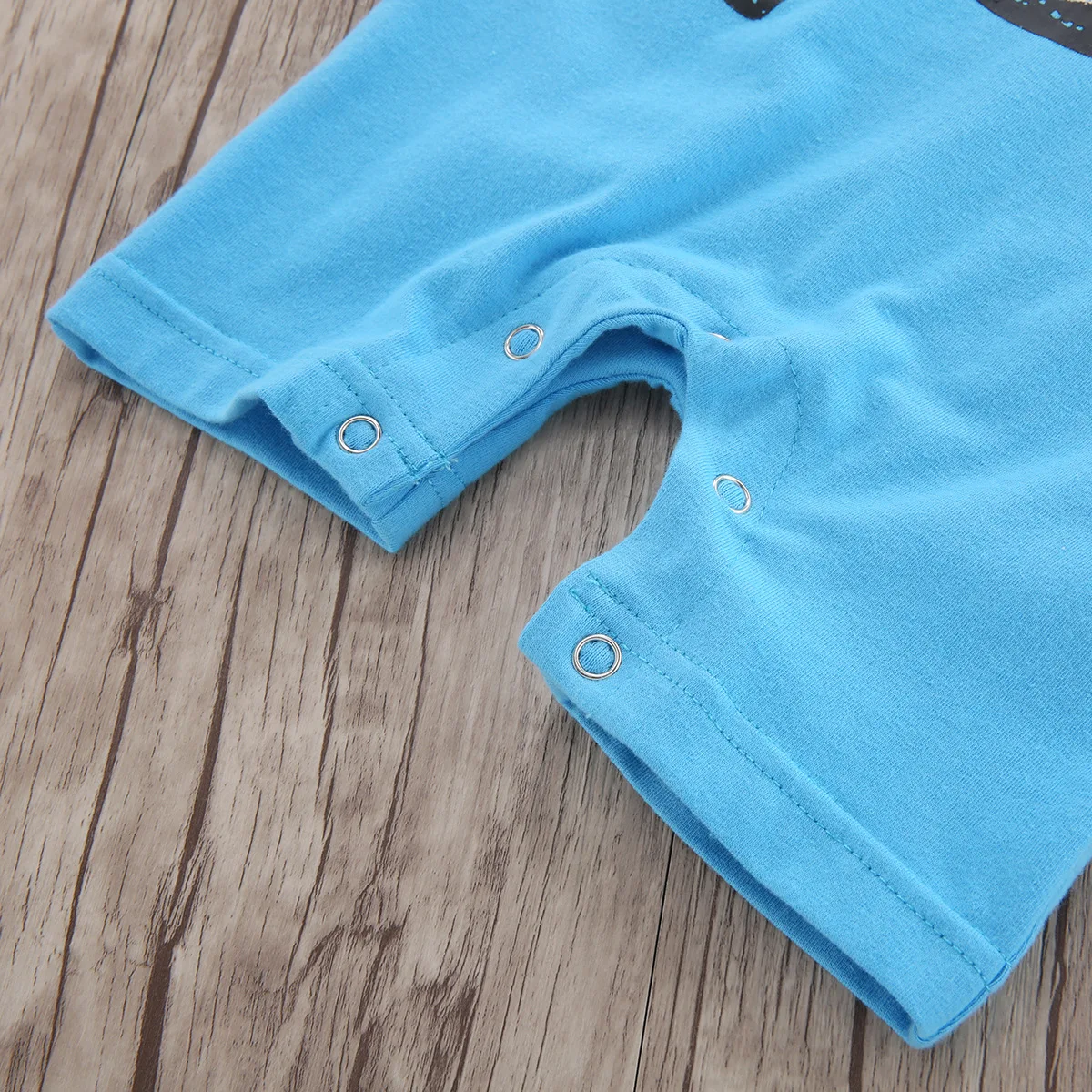 2019 New Summer Newborn Toddler Baby Boy Girl Short Sleeve Cotton Letter Print Romper Jumpsuit One-Piece Clothes 0-2T |