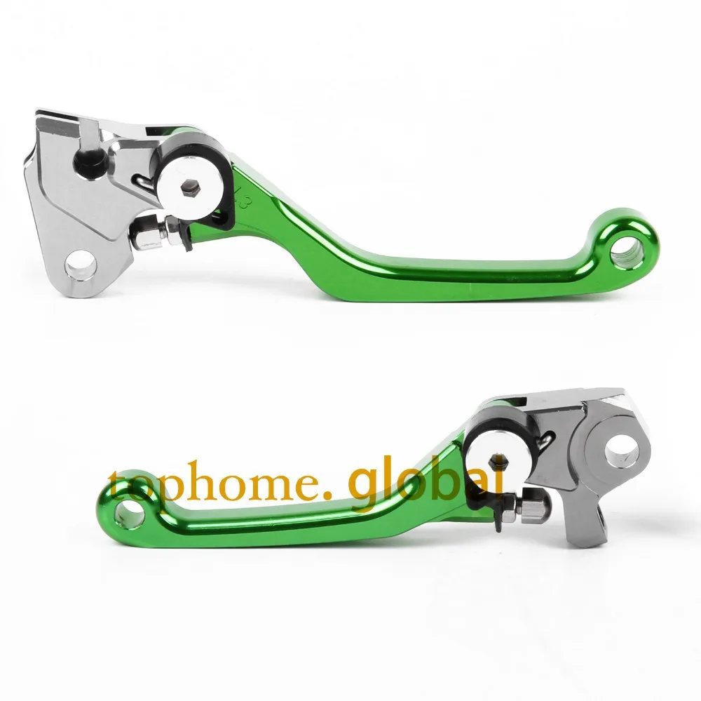 Для Kawasaki KX250F KX450F 2013 2018 CNC Поворотные Рычаги тормозного сцепления Green Dirtbike 2014 2015 2016