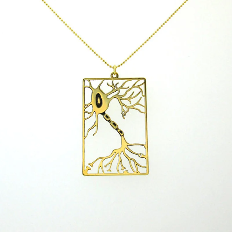 Ожерелье с нейроном прямоугольной формы многополярный нейрон биологический