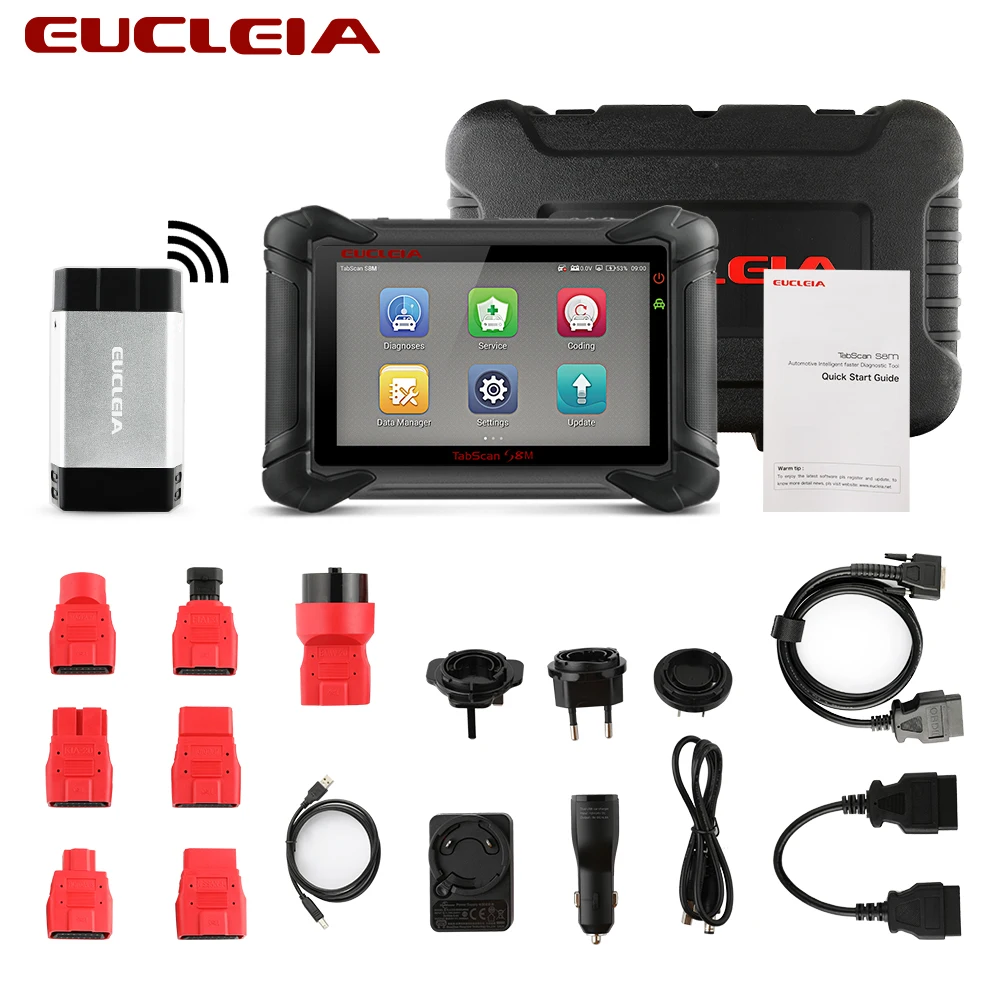 EUCLEIA S8M OBD2 Профессиональный диагностический инструмент сканер полная система Immo
