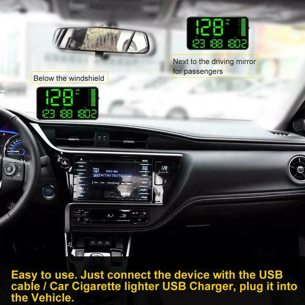 Универсальный GPS HUD цифровой дисплей автомобильный измеритель скорости