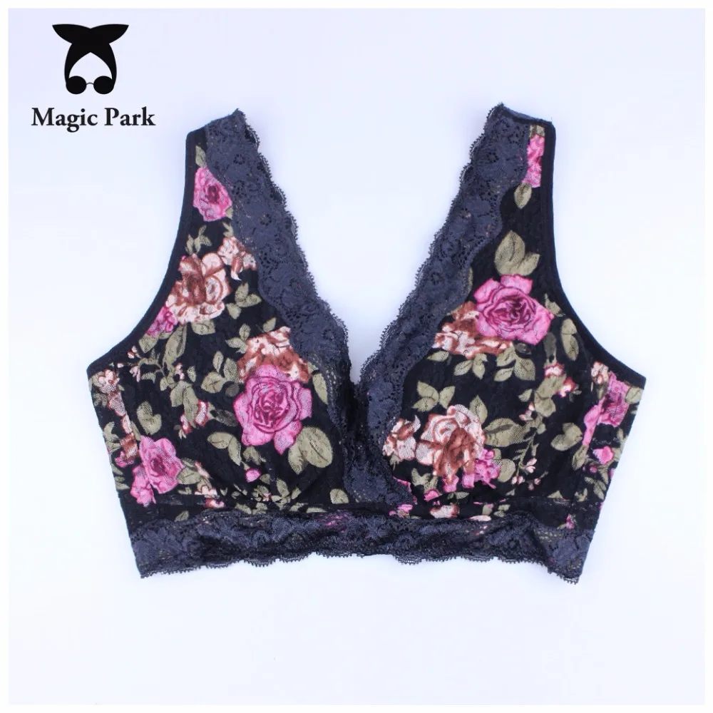 Magicpark 34/75-44/100BCD bralette бюстгальтер push up с глубоким v-образным вырезом топ-Бюстгальтер