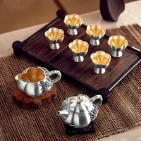 s999 sterling silver kungfu tea set portable teapot tea cup tea set tea ceremony teapot set