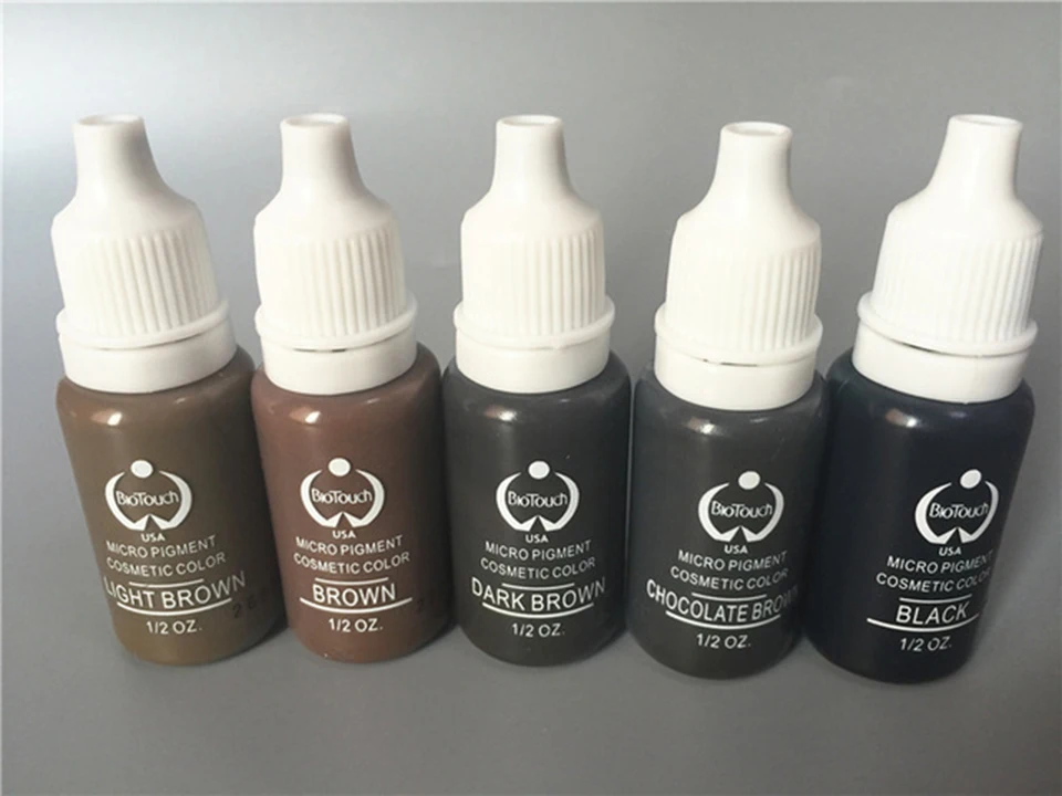 

Микроблейдинг пигментные чернила 5 цветов пигменты паста микроблейдинг Tebori для татуажа бровей