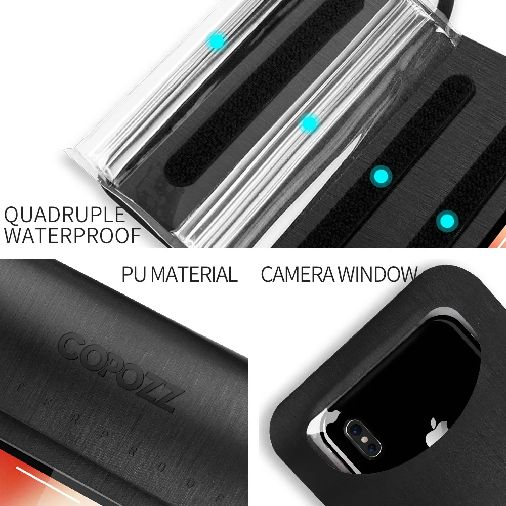 

COPOZZ Waterproof Phone Pouch for iPhone X/8/7/6S Plus/Samsung S7 Swimming Snorkeling Skiing Diving Underwater Mobile Bags Case