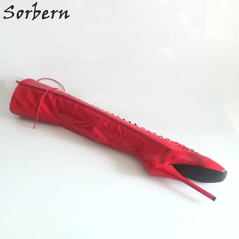 Женские сапоги ботфорты Sorbern на каблуке столбике яркие цвета|knee boots|over knee bootsover the