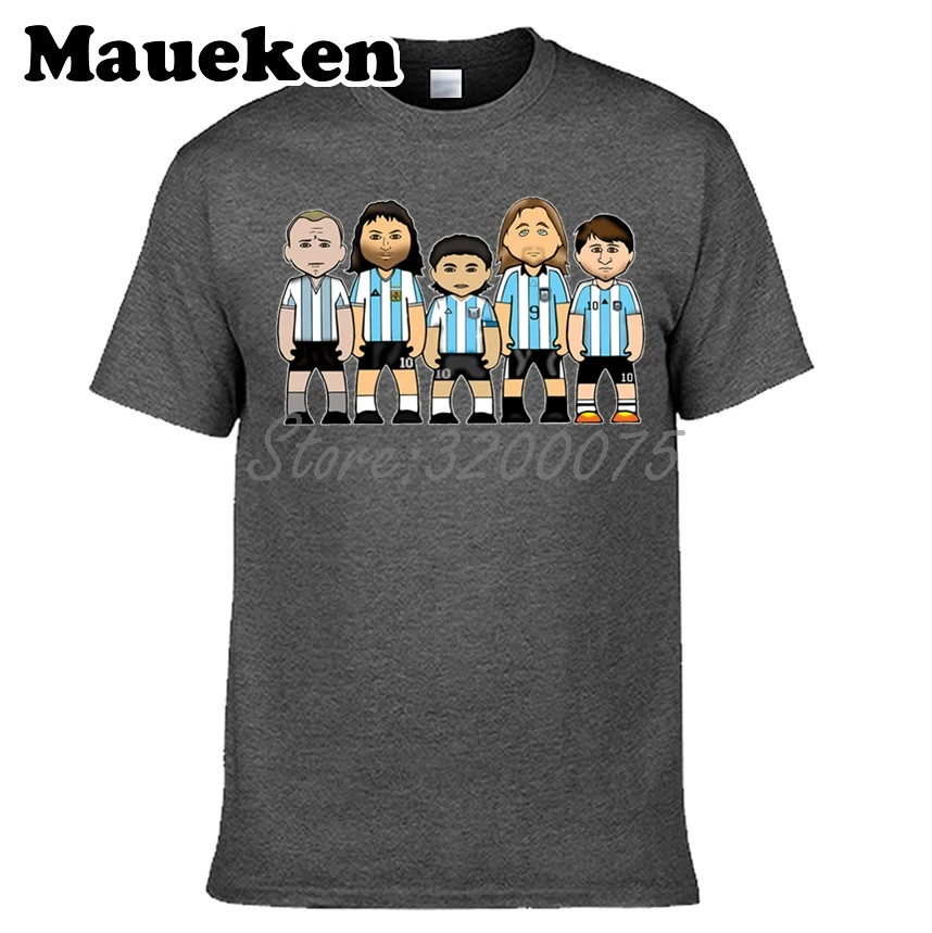 Мужская футболка с надписью Greatest of Argentinian Legend Gabriel Batistuta Lionel Messi Diego Maradona Mario Kempes
