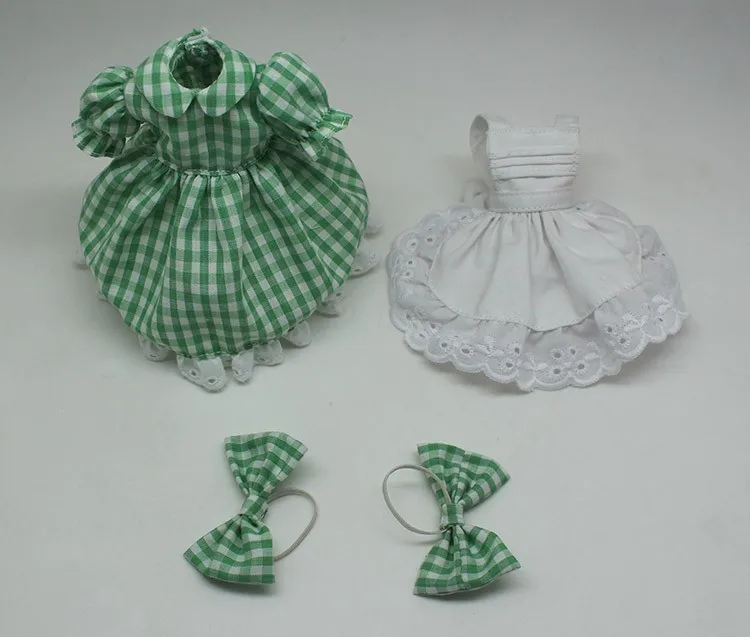 Blyth кукла ледяной bjd зеленый костюм официантка, горничная лук узел белый aporn