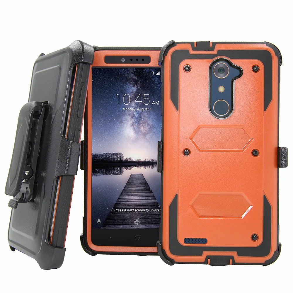Сверхпрочный защитный чехол с зажимом для ремня zte Blade X Max Z983/Zmax Pro Z981/Grand 2/Imperial Max/Max