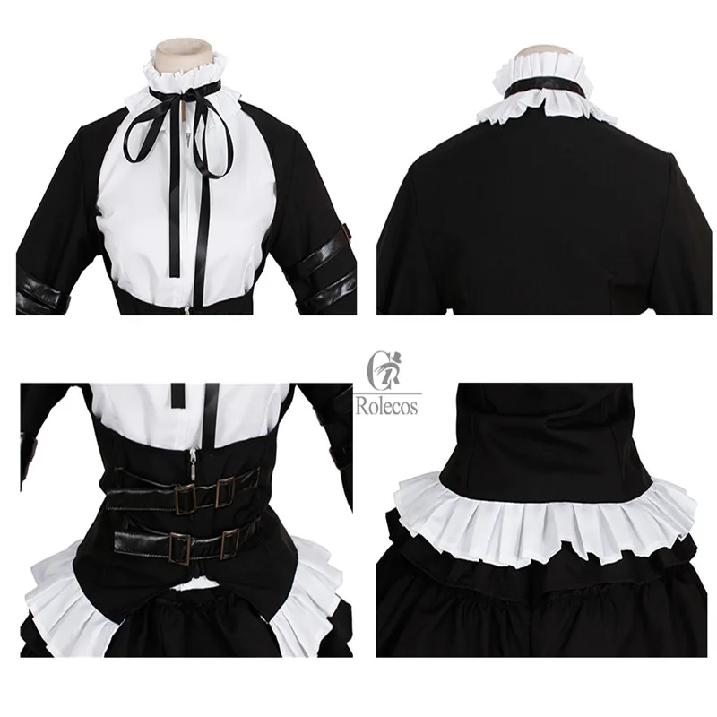 ROLECOS Fairy Tail Эрза Скарлет косплей костюм Готическая Лолита платье для женщин горничной косплей костюм аниме Хэллоуин Вечерние