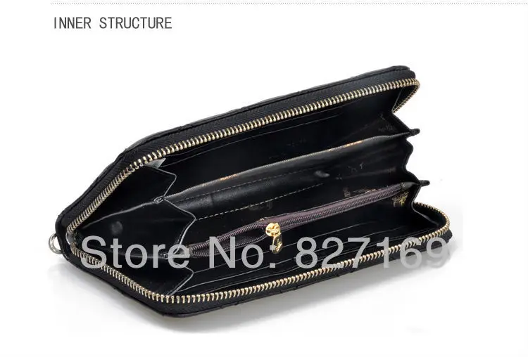 High Quality Women Wallet Genuine Leather Purse Credit Card Money Clip Black Discount Free Shipping | Багаж и сумки
