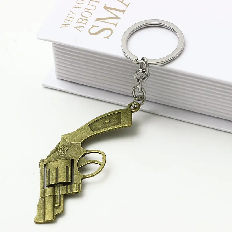 Мода миниатюрный револьвер пистолет оружие моды Модель брелок кольца Mini для Для