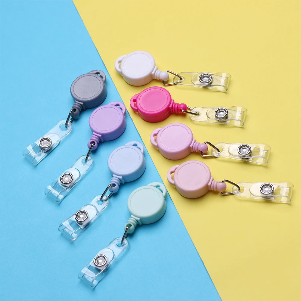 Retractable Pull Badge ID Lanyard Name Tag Card Holder Reels Key Ring Chain Anti-Lost Clips School student office Supplies | Канцтовары