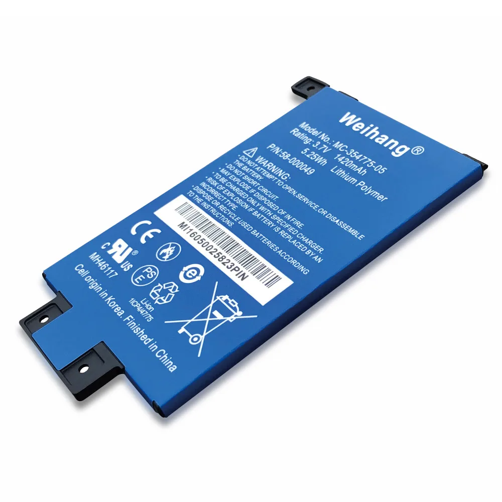 Weihang корейский Сотовый Аккумулятор для Amazon Kindle PaperWhite 2nd Gen 6 "58-000049 MC-354775-05 DP75SDI KPW2
