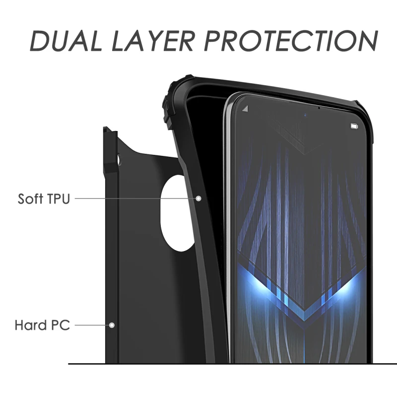 2 in 1 Hard PC Case For Huawei P30 lite Pro P20 Cover Dual Protection Shock Bumper for P smart 2019 Black case | Мобильные телефоны