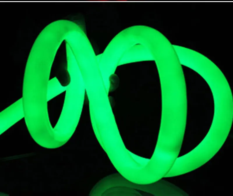 12 В постоянного тока Led гибкая SMD2835 круглая трубка Диодная лента для наружного декоративного рынка 360 градусов круглый светодиодный неоновый гибкий 220 В фиолетовый белый