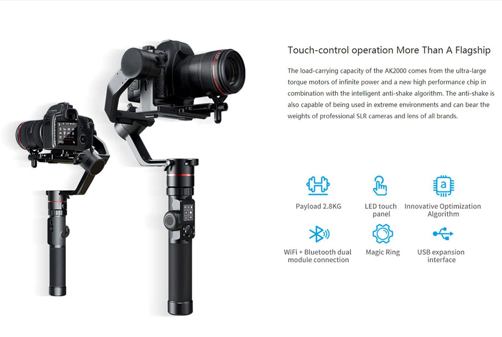 FeiyuTech handel гиростабилизатор Feiyu AK2000 AK4000 3-Axis 2,8 кг 4 Камера стабилизатор для цифрового фотоаппарата Panasonic GH5 для sony цифровой зеркальной камеры Canon Nikon