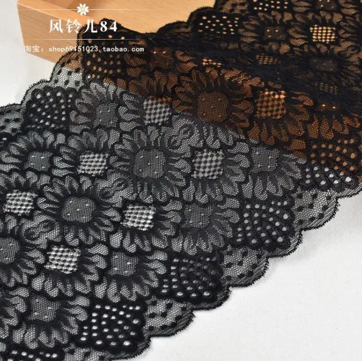 1 Meter Black Elastic Stretch Lace trim Sewing Headband Accessories | Дом и сад