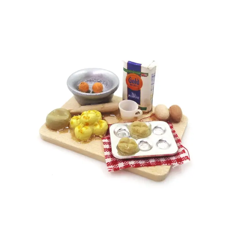 Новинка 1:12 весы кукольный домик миниатюрная Кухня Еда яйца молоко хлеб молоко бутылки доска играть игрушки для куклы детские подарки