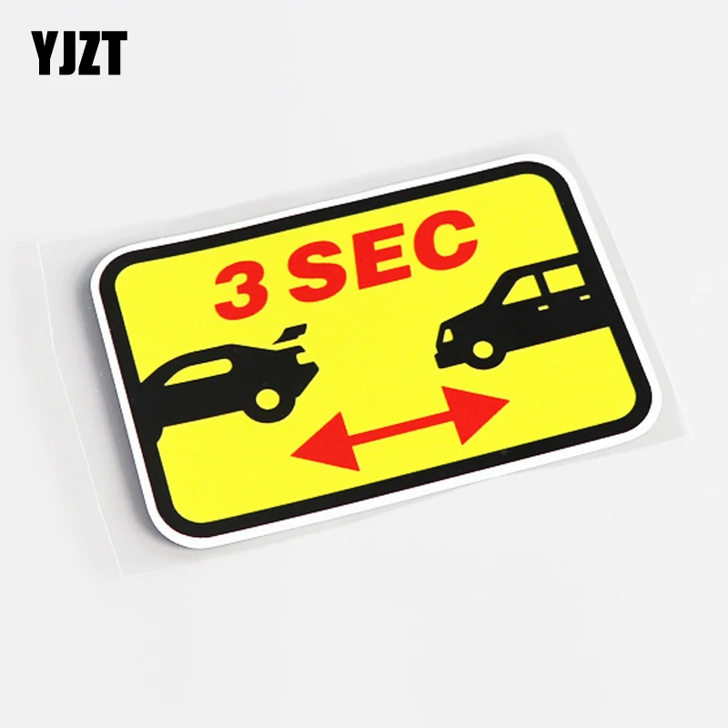 

YJZT 11,7 см * 7,7 см, расстояние между автомобилем 3 секунды, стандартная наклейка, аксессуары из ПВХ 13-0527