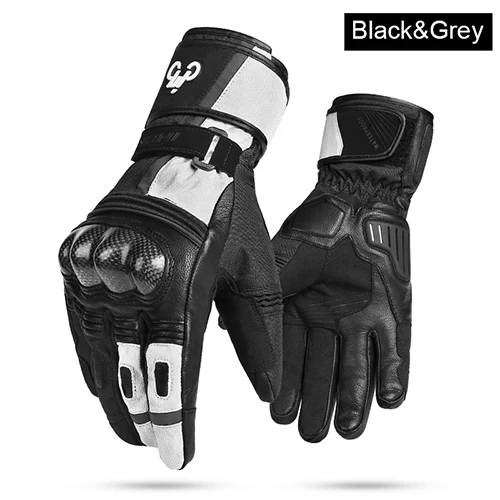 Black and Grey INBIKE Перчатки для мотоциклистов, зимние теплые перчатки, водонепроницаемые Перчатки для мотоциклистов, TPR Pad, мужские перчатки для велоспорта, гоночного мотоцикла, велосипедные перчатки - Цвет: Black and Grey