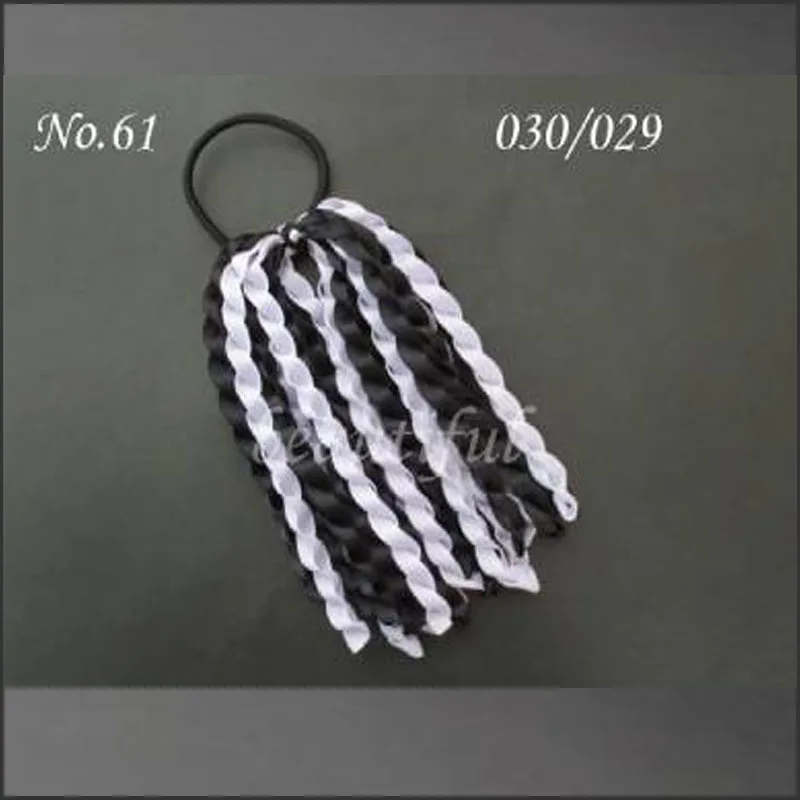 50 pcs Girl Ponytail various color ribbons streamers hair bows with elastic | Аксессуары для одежды