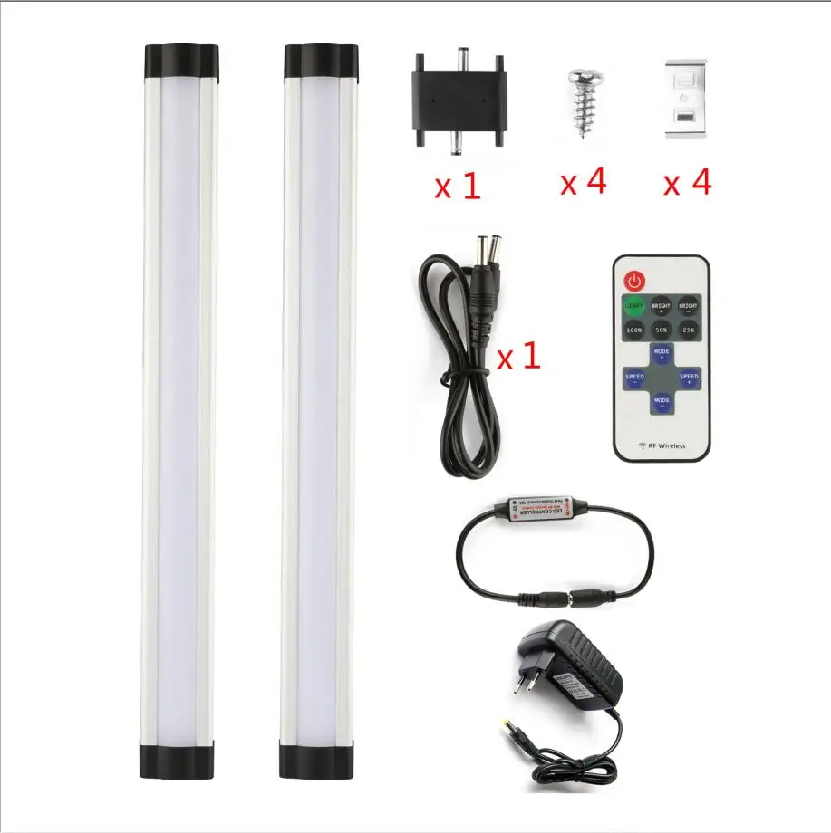 2p milk eu plug Светодиодный светильник 2835, теплый белый/белый 0,3 м, 3 Вт, постоянный ток, 12 Вольт, свободный светильник для бара(входит в комплект), используется для книжного шкафа/работы/кухни - Испускаемый цвет: 2p milk eu plug