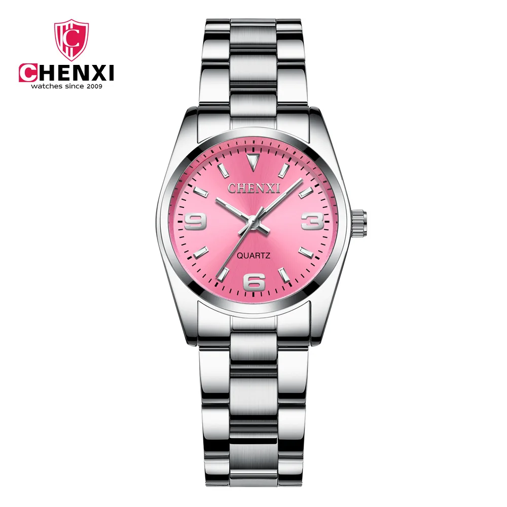 

003A CHENXI Brand Fashion Woman Men Lover Casual Stainless Steel Waterproof Business Quartz clock Wrist watch relogio masculino