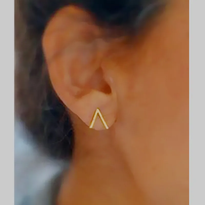 Женские серьги пусеты ручной работы простой дизайн|circle stud earrings|fashion earringsstud earrings |