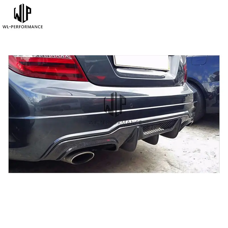 C Class carbon fiber AMG rear lip spoiler tail Car body kit for Mercedes Benz w204 12-up -Car styling use | Автомобили и