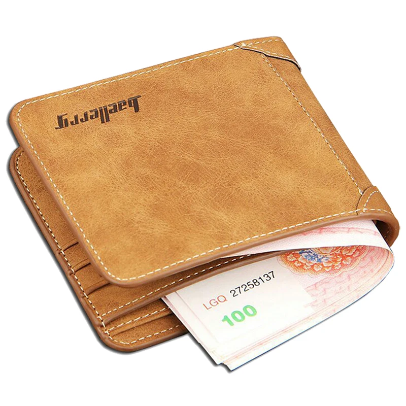 Кошелек Baellerry из искусственной кожи винтажный стильный мужской вертикальный