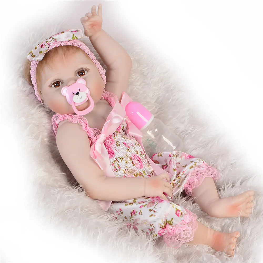 23 дюймов Bebes Reborn menina Кукла полностью силиконовая виниловая Кукла reborn baby куклы Реалистичная принцесса детская игрушка кукла для детского дня подарки