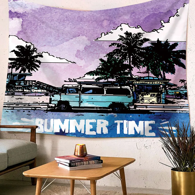 Принт &quotтропические растения&quot настенная Большая Морская Лодка гобелен