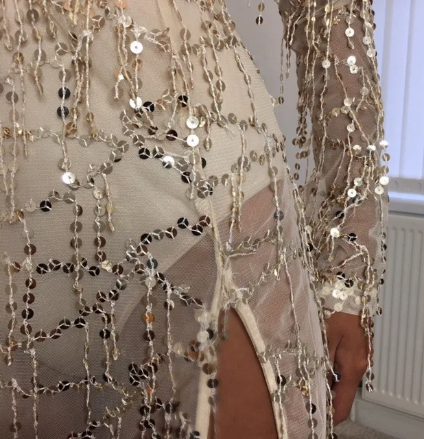 2018 Sexy Women Sequin Glitter See Through Mesh Party Club Evening Special Occasion Bodycon Dress Deep V Neck Long | Женская одежда