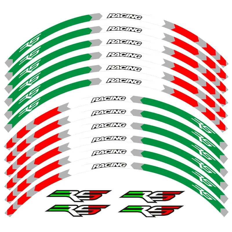 Горячая Мотоцикл 17 дюймов наклейка для колес наклейка светоотражающий обод велосипед подходит для APRILIA RS125