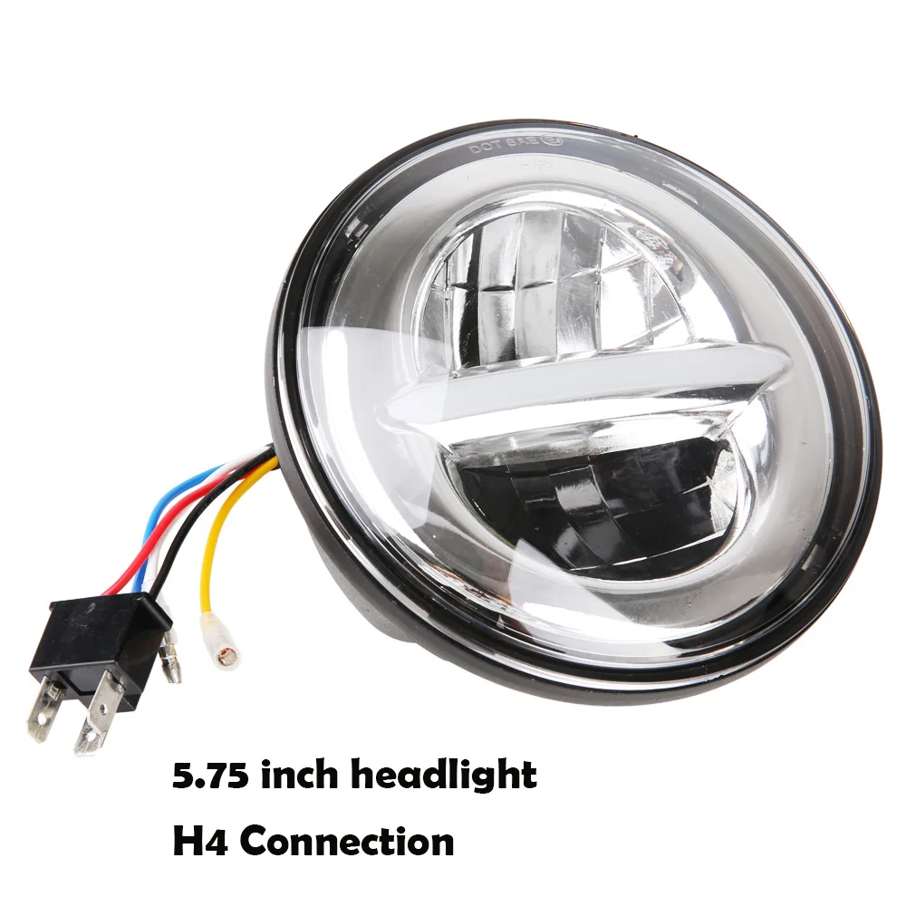 Новый стиль хромированная 5 75 дюймосветодиодный светодиодная фара 3/4