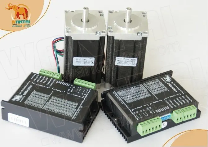 Лидер продаж! Wantai 2 осевой шаговый двигатель Nema 23 57BYGH115 003 425oz in + Драйвер DQ542MA 4.2A 50V