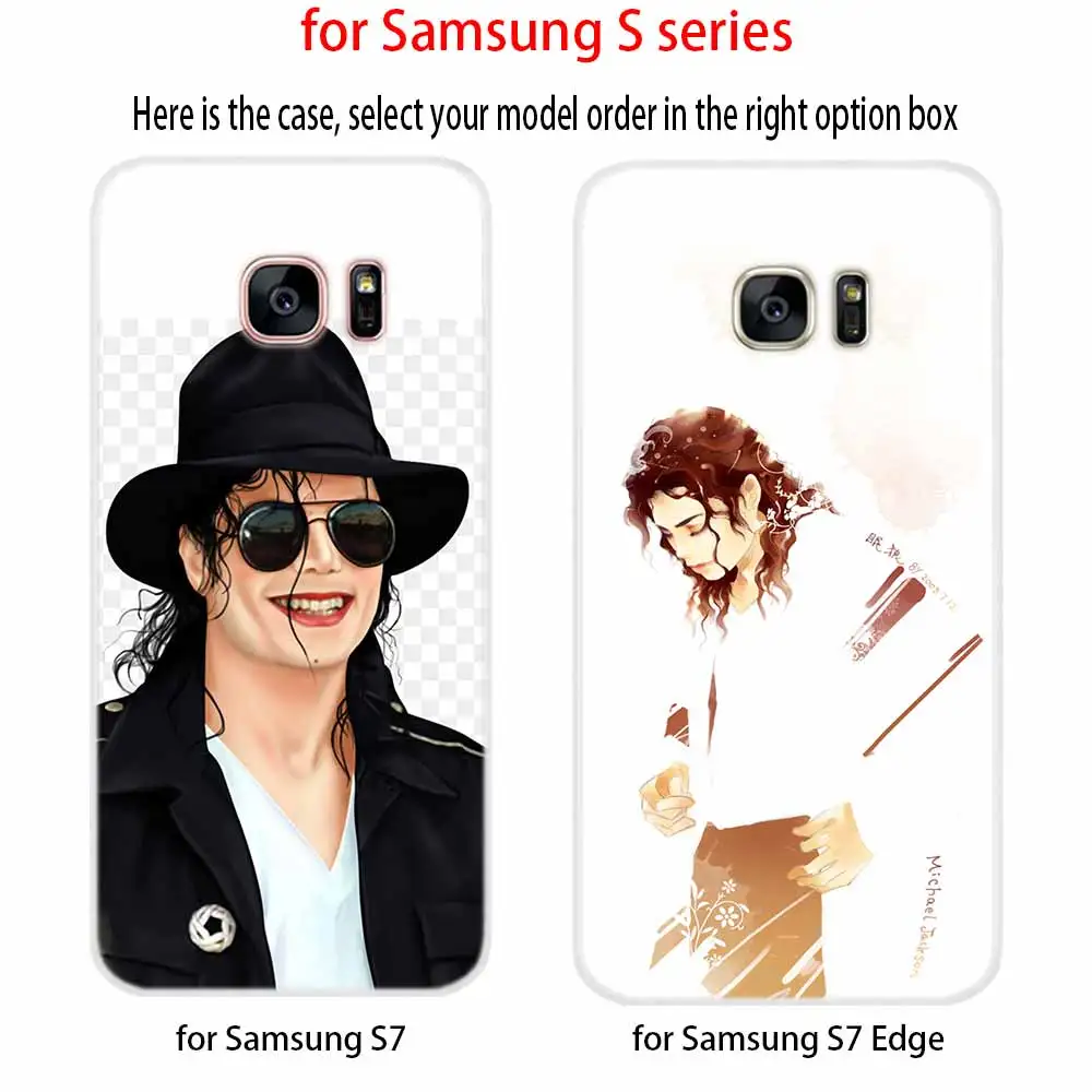 Мягкий чехол Майкла Джексона для Samsung Galaxy S7 Edge S8 S9 S10 S11 S20 S21 Plus Lite E|Бамперы| |