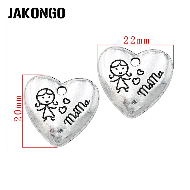 10 шт. подвески в виде сердца для браслета 20 х22 мм|charm pendant|pendants for jewelry makingcharm heart pendant