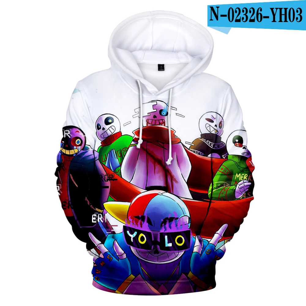 Синий Новинка, Толстовка Undertale для мужчин/женщин, забавные худи Harajuku, стильная Популярная Игровая толстовка, 3D принт, пуловер с капюшоном - Цвет: Синий