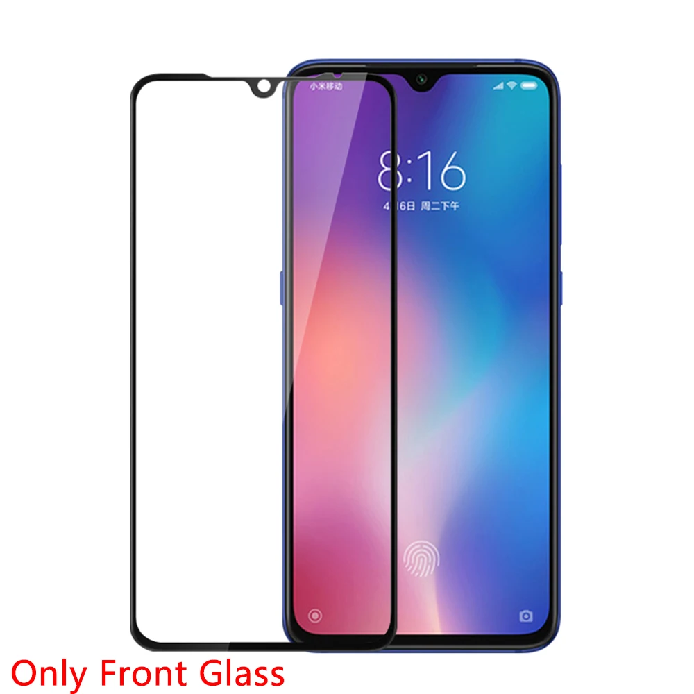 only front glass 2-в-1 Камера Стекло для Xiaomi mi 9 Tempered Стекло Экран протектор для Xiaomi mi 9 mi 9 Стекло пленка на mi 9 mi 9 Экран протектор - Цвет: only front glass