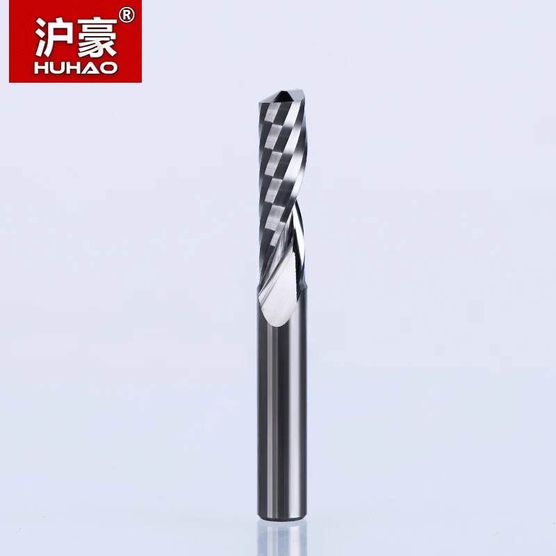 HUHAO 5 шт./лот хвостовик 6 мм твердосплавный фреза одна спиральная CNC Концевая для