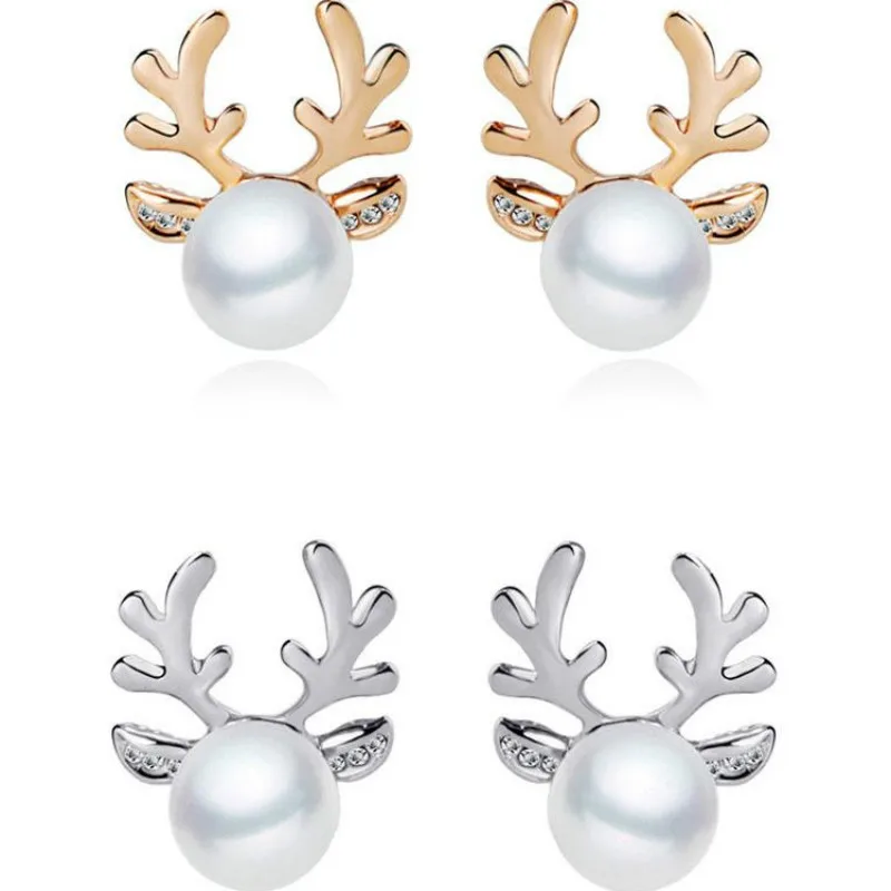 Новые Ювелирные наборы с искусственным жемчугом рога рождественская елка