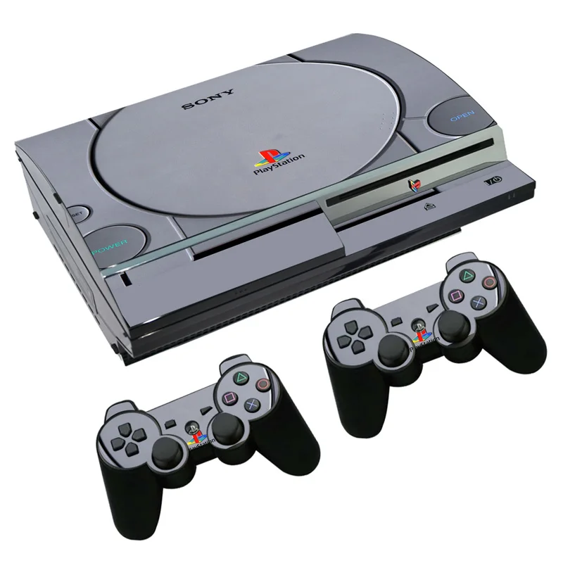 PS1 стиль кожи наклейка для PS3 Fat playstation 3 консоли и контроллеры для PS3 скины наклейки виниловая пленка