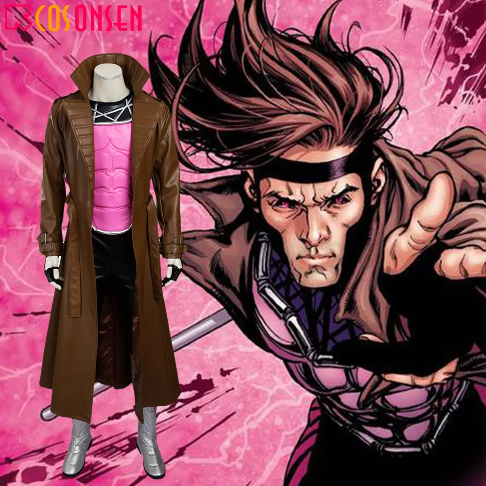 Косплей ONSEN X-men гамбит костюм супергероя Remy Etienne LeBeau Мужской наряд для косплея на Хэллоуин на заказ