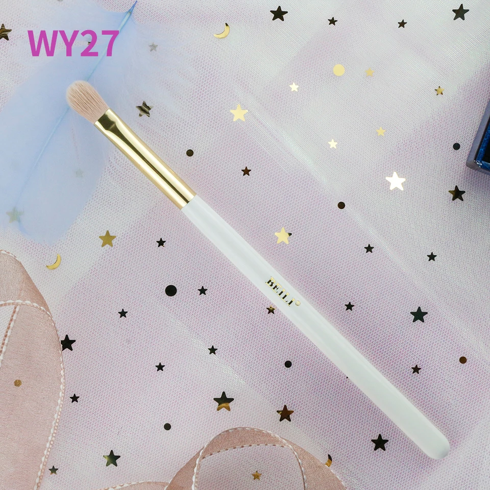 BEILI Pearl White Pro Кисть для макияжа нано Шерстяное волокно Золотая Пудра основа румяна