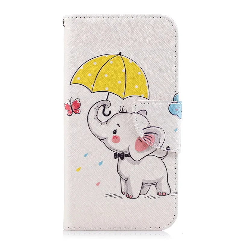 Umbrella Elephant Для samsung Galaxy A520 j330 j530 j730 j3 j5 j7 A5 S10 S10E S9 S8 плюс Ретро защелкивающийся кожаный чехол-бумажник с карманами крышка Фирменная Новинка P07Z - Цвет: Umbrella Elephant