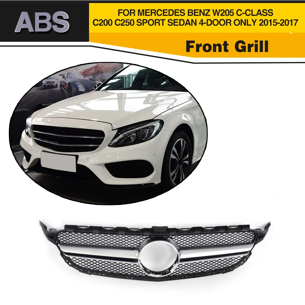 Алмаз автомобиль Передняя решетка для Mercedes Benz W205 C63 AMG радиатора C CLASS C200 C250 Sport Sedan 4