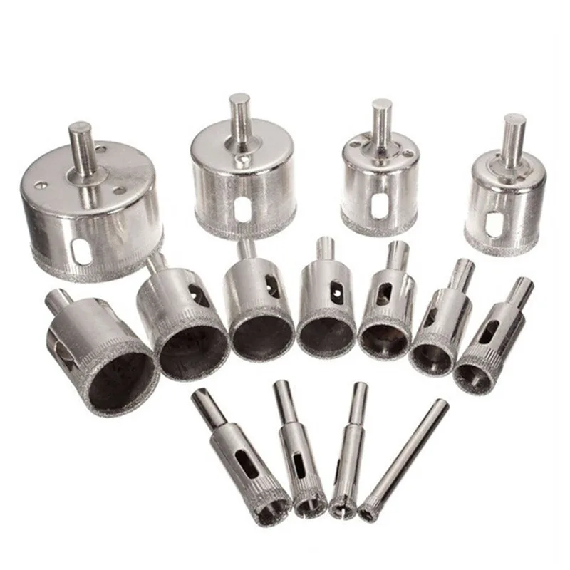 15 шт. Алмазное покрытие Holesaw набор сверла плитка мраморная стеклянная