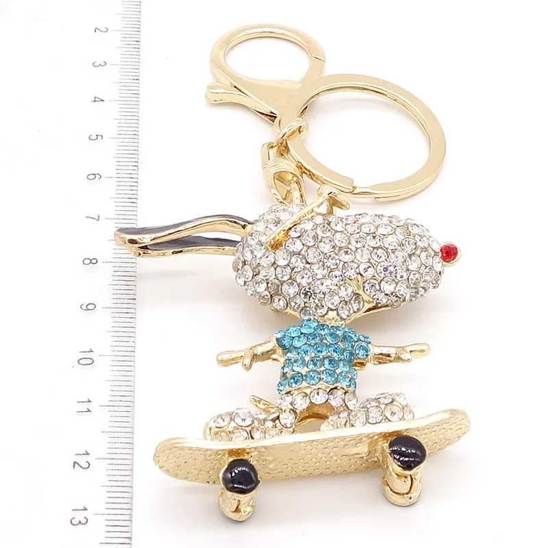 Брелок кошелек сумка собака стразы брелок CZ Подарочная подвеска Шарм|keyring